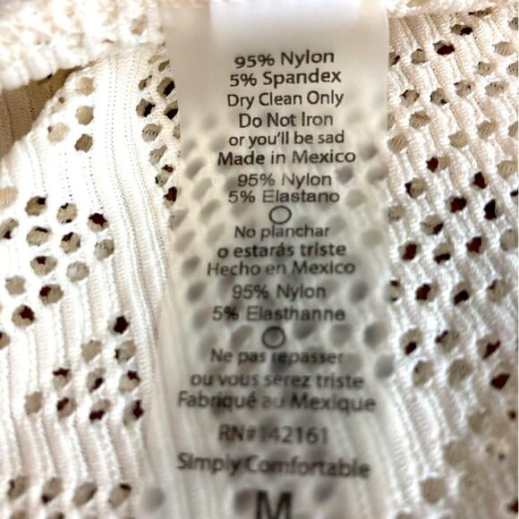 Lularoe Nylon Lace Open Front Beige Cardigan Size M Like New - Picture 7 of 7
